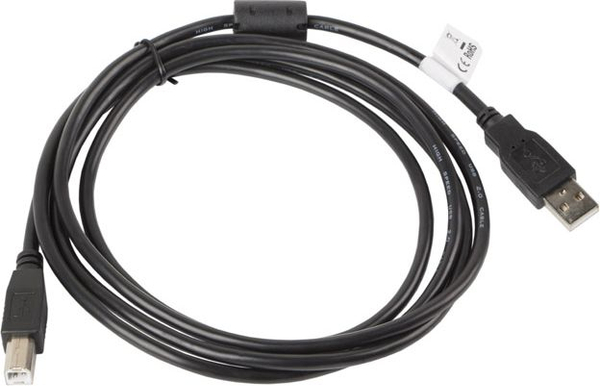 Fotoja e Kabllo USB Lanberg 2.0 AM-BM 1.8M (CA-USBA-11CC-0018-BK)