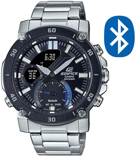 Fotoja e Orë dore për meshkuj Casio Connected Edifice Premium ECB-20DB-1AEF (651), e argjendtë/zezë