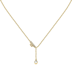 Fotoja e Qafore për femra Trussardi T-Logo TJAXC07, 45 cm, të artë