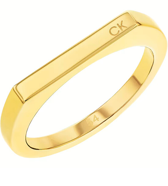 Fotoja e Unazë për femra Calvin Klein Faceted 35000188, 54mm, e artë