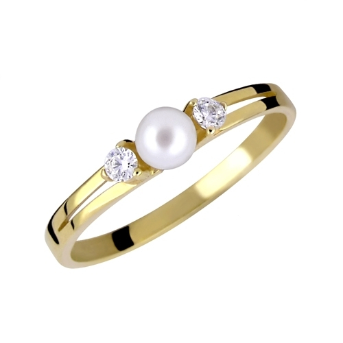 Fotoja e Unazë për femra Brilio 225 001 00241 00, 54 mm, e artë/bardhë