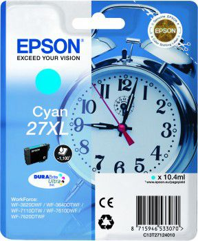 Fotoja e Ngjyrë printeri Epson T2712 XL Ink DURABrite C13T27124010, e kaltër