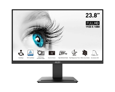 Fotoja e Monitor MSI Pro MP2412, 23.8", Full HD, 100 Hz, i zi