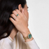 Fotoja e Unazë për femra Daniel Wellington Audrey DW0040133, 58 mm, e artë/gjelbër, Picture 4