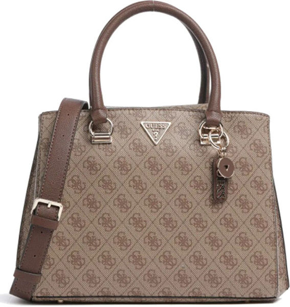 Fotoja e Çantë për femra Guess Monogram Patterned Satchel Bag, e kaftë