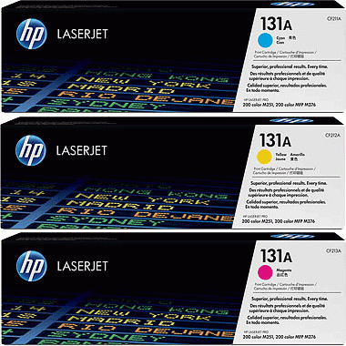 Fotoja e Set toner HP 131A CMY, cyan/magenta/i verdhë