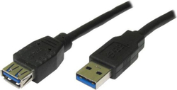 Fotoja e Kabllo Logo, USB-A - USB-A, 1.8 m, e zezë