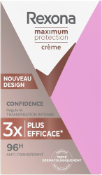 Fotoja e Deodorant Rexona Cream Maximum Protection Confidence, 45 ml