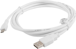 Fotoja e Kabllo Lanberg, USB-A - microUSB, 1 m, e bardhë