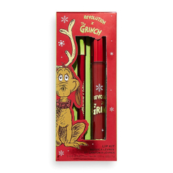 Fotoja e Set për buzë Revolution The Grinch X Revolution Little Max Lip Set, 3ml + 1g
