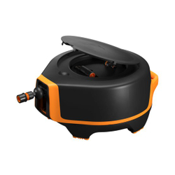 Fotoja e Rrotë uji e serisë X Automatike XK 25m Q3 Fiskars, zezë/portokalli