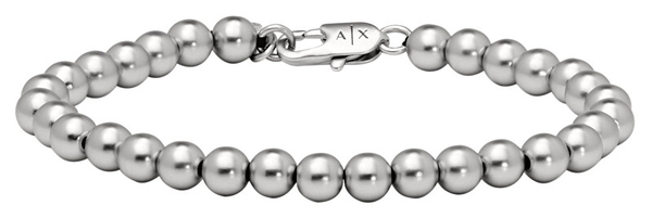 Fotoja e Byzylyk për meshkuj Armani Exchange AXG0118040, 21 cm, i argjendtë