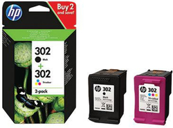 Fotoja e Toner dhe ngjyrë për printer HP, 302 Cart Combo, i zi dhe shumëngjyrësh