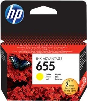 Fotoja e Ngjyrë HP 655 CZ112AE - Deskjet, 600 faqe, e verdhë