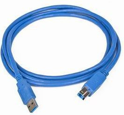 Fotoja e Kabllo Gembird USB-A - USB-B, 3m, i kaltër