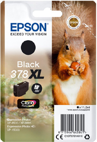 Fotoja e Ngjyrë për printer Epson 378XL (C13T37914010), 10.8 ml, e zezë