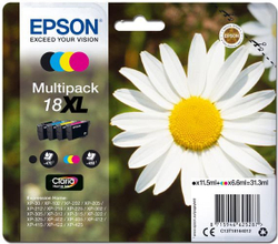 Fotoja e Ngjyrë Epson 18XL CMYK C13T18164012, 3 x 6.6/11.5ml, shumëngjyrëshe