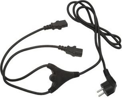 Fotoja e Kabllo furnizimi me energji elektrike Gembird 2xIEC320 C13, 1.8m, e zezë