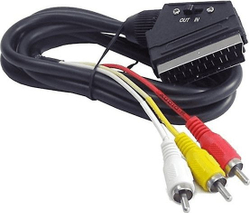 Fotoja e Kabllo Gembird Scart - x3 RCA (Cinch) (CCV519001), 1.8m, e zezë
