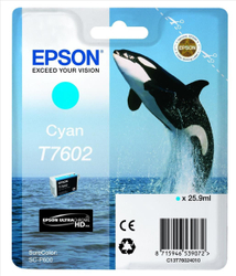 Fotoja e Ngjyrë për printer Epson T7602 UltraChrome HD, cyan