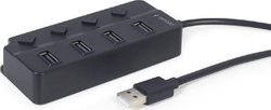 Fotoja e Përshtatës HUB Gembird, USB 2.0, i zi