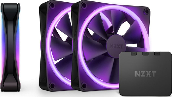 Fotoja e Set ftohësish NZXT F120 RGB Duo, 3 copë, të zinj
