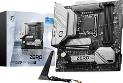 Fotoja e Plakë amë MSI B760M PROJECT ZERO, LGA 1700, DDR5, PCIe 5.0, 2.5Gbps LAN, Wi-Fi 6E, e bardhë/argjend