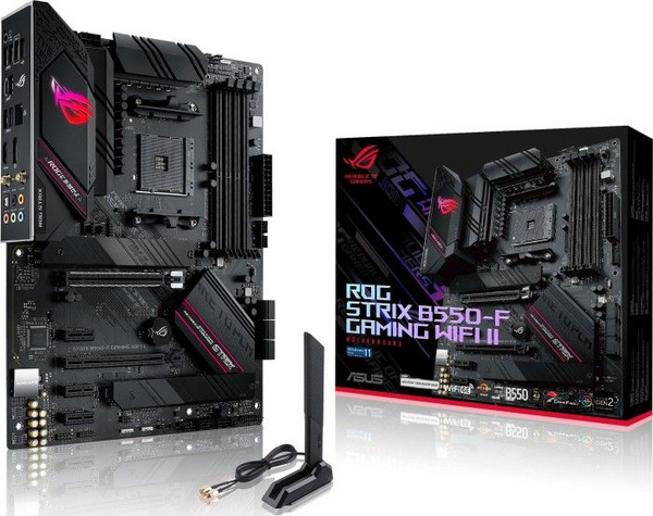 Fotoja e Plakë amë Asus ROG STRIX B550-F GAMING WIFI II, PCIe 4.0, WiFi 6E, 2.5Gb Ethernet, e zezë