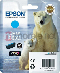 Fotoja e Ngjyrë për printer Epson C13T26324010 ink no. 26, e kaltër