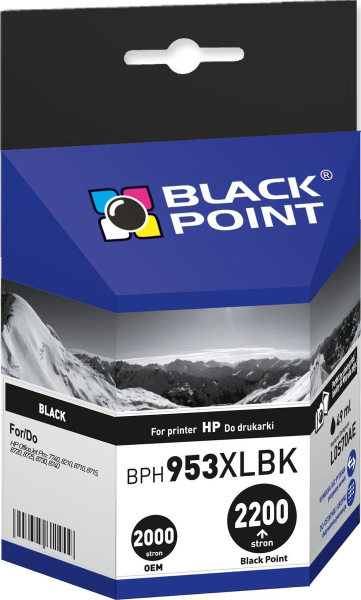 Fotoja e Ngjyrë printeri Black Point BPH953XLBK, 49ml, e zezë