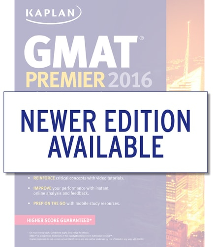 Fotoja e Gmat Premier 2016 With 6 Practice Tests Book Online Video Tutor