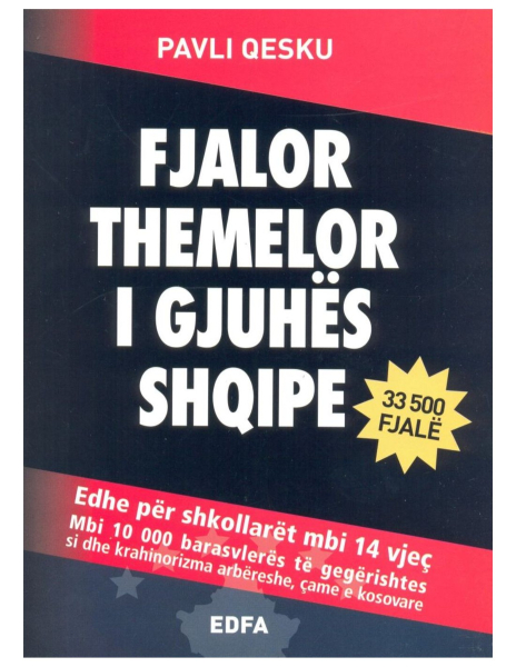 Fotoja e Fjalor Themelor I Gjuhes Shqipe Kopertine E Bute - Pavli Qesku