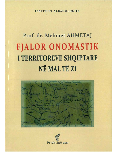 Fotoja e Fjalor Onomastik I Territoreve Shqiptare Ne Mal Te Zi - Mehmet Ahmetaj