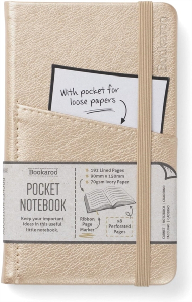 Fotoja e Bookaroo Pocket Notebook (a6) Journal Gold