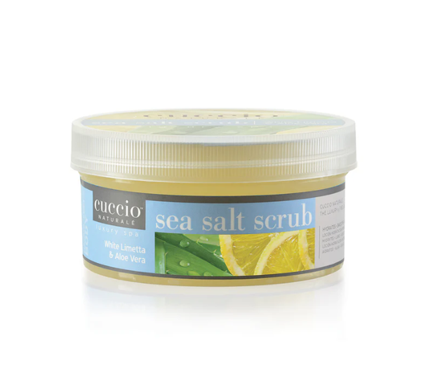 Fotoja e Skrab për trup me kripë deti Cuccio Naturale, 553 g, White Limetta & Aloe Vera