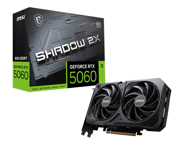 Fotoja e Kartelë grafike MSI GeForce RTX 5060 8G SHADOW 2X OC NVIDIA 8 GB GDDR7