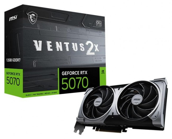 Fotoja e Kartelë grafike MSI GeForce RTX 5070 VENTUS 2X OC 12GB DLSS 4