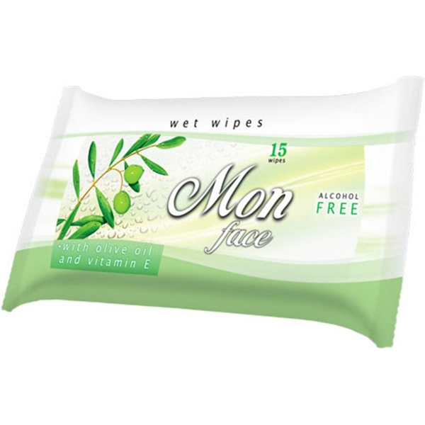 Fotoja e Lecke Wet Wipes Mon Face Olive