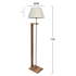Fotoja e Llambë dyshemeje MDF 150 cm (HM7609.01), kaftë/ bardhë, Picture 2