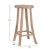 Fotoja e Stol bari Kont druri teak natyral Φ34.5×71.5 cm (HM9338), Picture 2