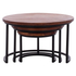 Fotoja e Set 3 tavolina “Obi” acacia + metal 78×78×47 cm (HM9255), zezë, Picture 3