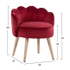 Fotoja e Stol Elise HM8628.06 55×52×60 cm, kuqe, Picture 2