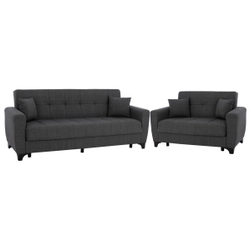 Fotoja e Set divan-shtrat (3 + 2 ulëse) HM11748.03, gri