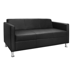 Fotoja e Divan 3 ulëse Cubo, PU, 173×71×73 cm HM3034.02, zezë