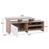 Fotoja e Komodë për TV Scott 123×39,5×35,5-45,5 cm (HM8766.01), bardhë, Picture 2