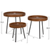Fotoja e Set tavolina anësore 3-pjesësh mindi wood-metal Φ60×55.5 cm (HM9799), zezë, Picture 2