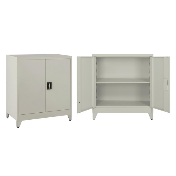 Fotoja e Dollap  metalik Duron 2-derë 90×40×100 Hcm (HM11980), gri
