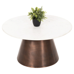 Fotoja e Tavolinë për kafe Foden Φ77×40 Hcm (HM9721), bardhë