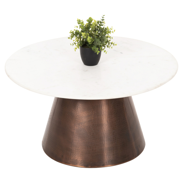 Fotoja e Tavolinë për kafe Foden Φ77×40 Hcm (HM9721), bardhë