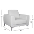 Fotoja e Kolltuk KENZIE, PU, 89×81×81 cm (HM3121.12), bardhë, Picture 2